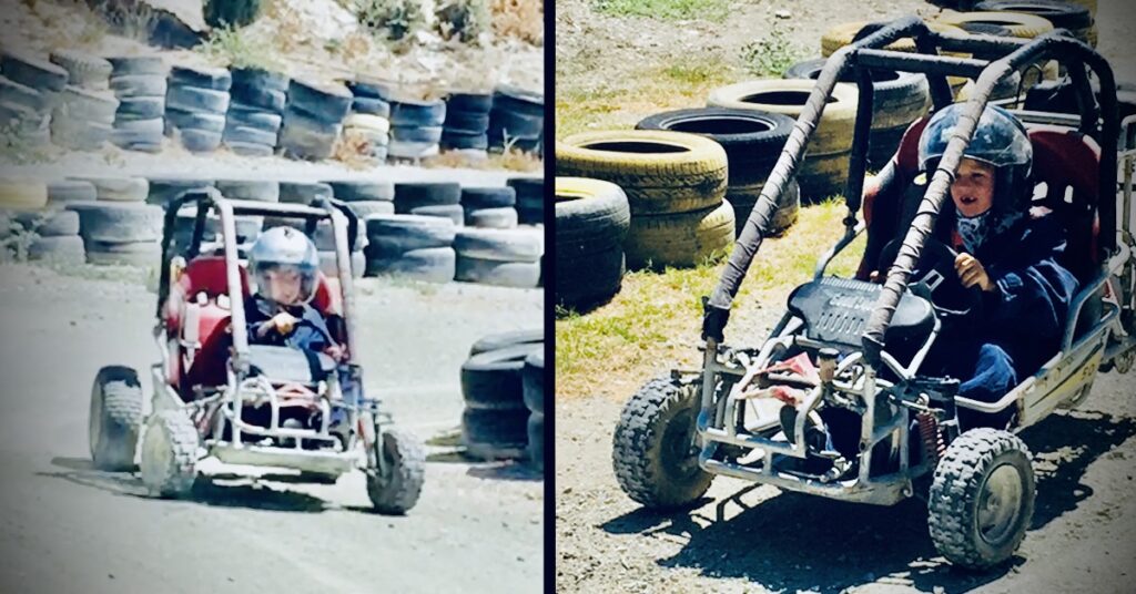 The boys Go Karting at Sayious 